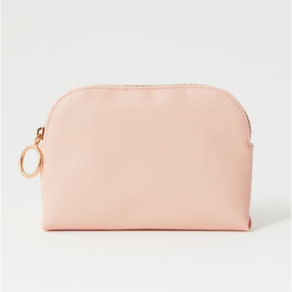 H&M Small Makeup Bag - Pink Vegan Leather